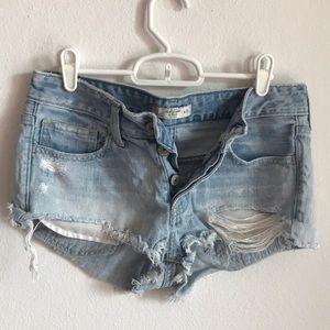 Abercrombie button fly jean shorts